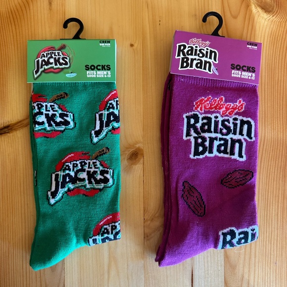 Underwear & Socks Bundle Of 2 Pairs Of Socks Apple Jacks And Raisin Bran Poshmark